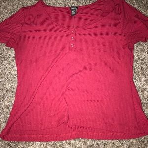 Maroon babydoll tee